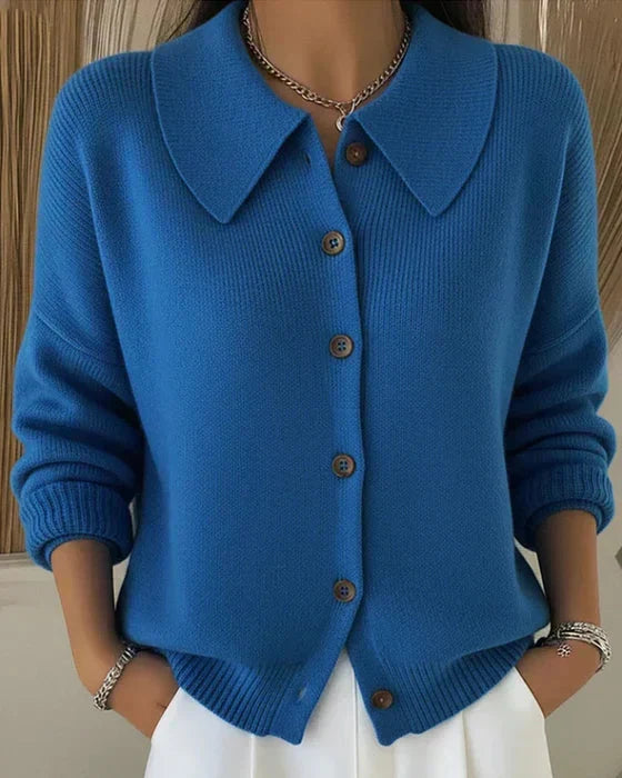 Amara™ | Classic Collared Knit Cardigan