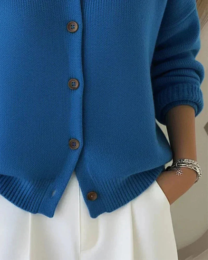 Amara™ | Classic Collared Knit Cardigan
