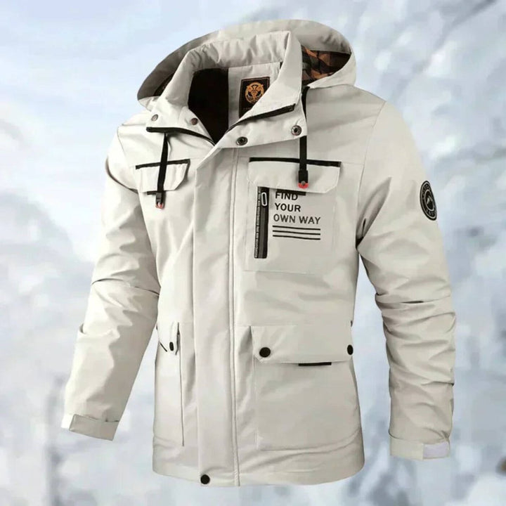 Harry | Mens Quilted Jacket Hooded Waterproof Windproof Outdoor Coat
