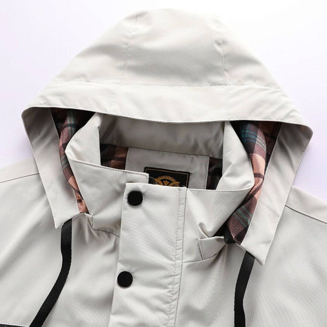 Harry | Mens Quilted Jacket Hooded Waterproof Windproof Outdoor Coat