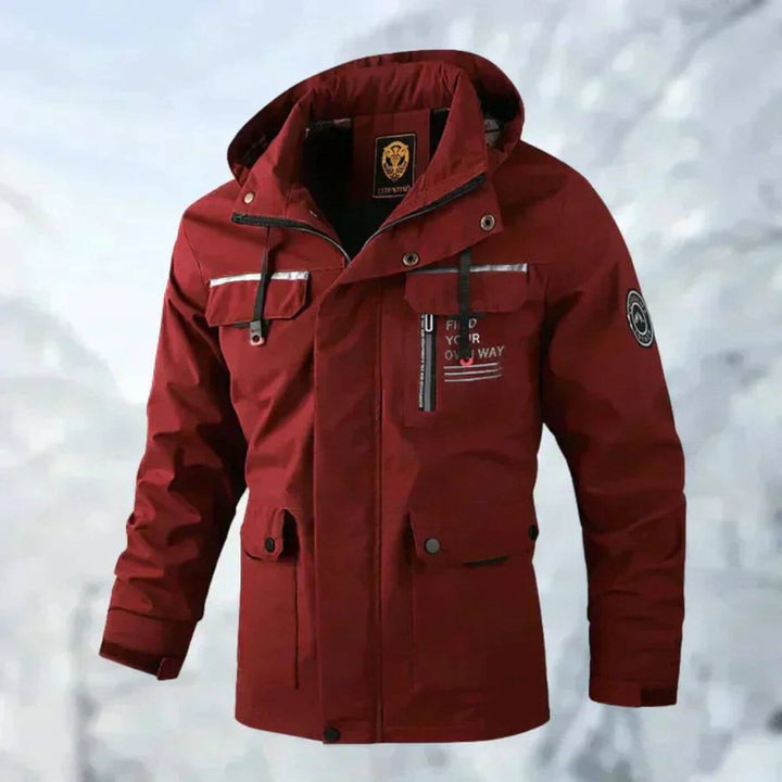 Harry | Mens Quilted Jacket Hooded Waterproof Windproof Outdoor Coat