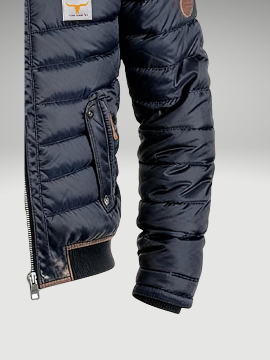 Harry | Mens Quilted Jacket Padded Puffer Stand Collar Winter Coat