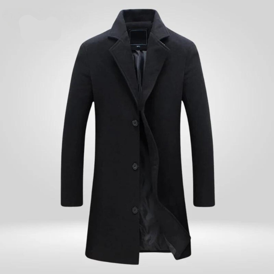 Arthur | Mens Wool Coat Single-Breasted Long Overcoat
