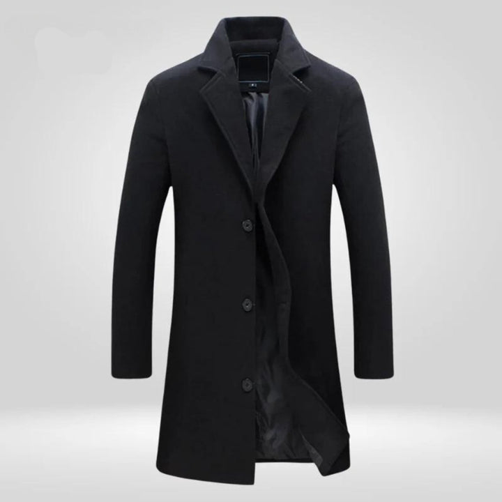 Arthur | Mens Wool Coat Single-Breasted Long Overcoat