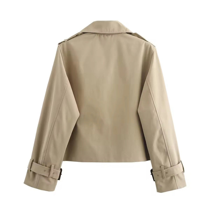 Paulina | Cropped Double-Breasted Trench Coat