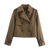 Paulina | Cropped Double-Breasted Trench Coat