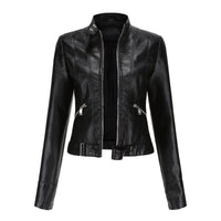 Cecily | Cropped Moto Biker Jacket