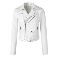 Juliet | Cropped Belted Biker Jacket