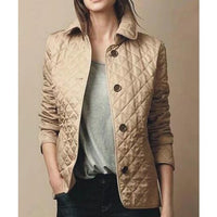 Scarlett | Women's Diamond-Quilted Button-Through Tailored Jacket
