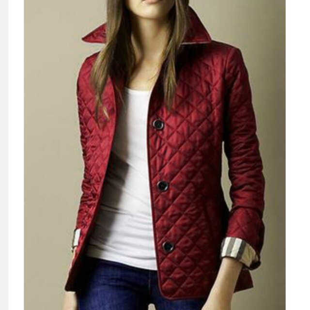 Scarlett | Women's Diamond-Quilted Button-Through Tailored Jacket