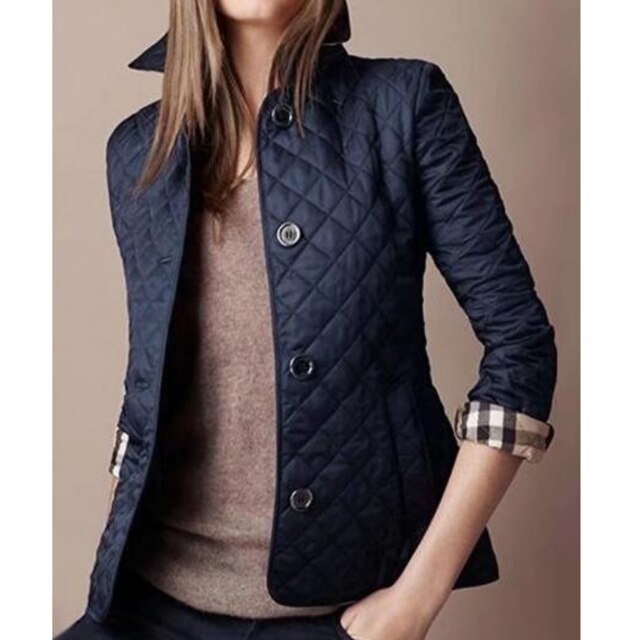 Scarlett | Women's Diamond-Quilted Button-Through Tailored Jacket