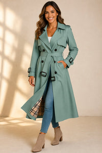 Emily | Women's Double-Breasted Belted Long Trench Coat