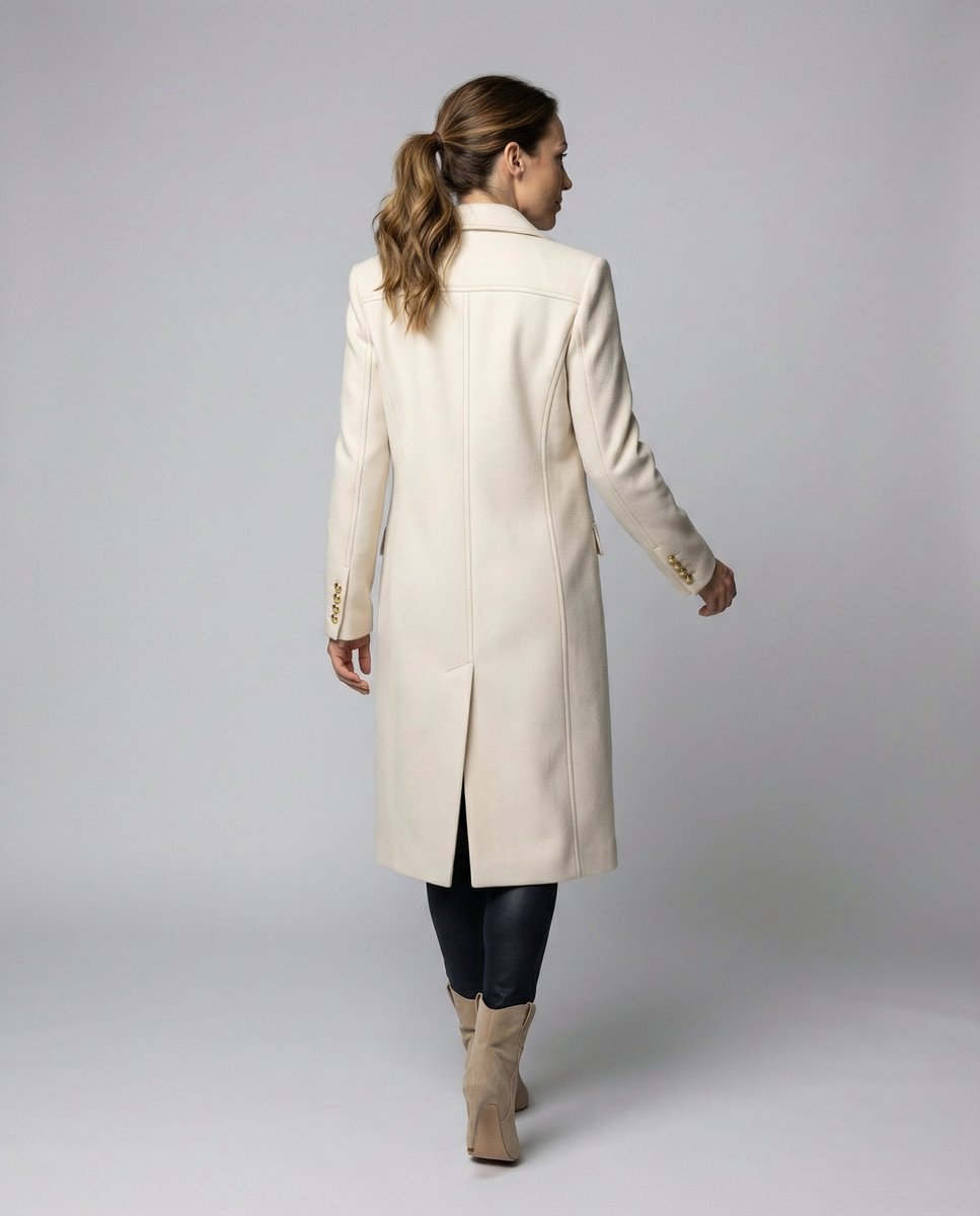 Sienna | Women's Double-Breasted Long-Line Polyester Coat