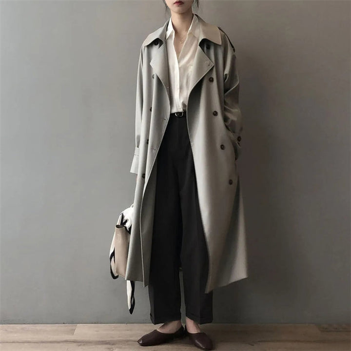 Sophie | Women's Double-Breasted Water-Repellent Long Trench Coat
