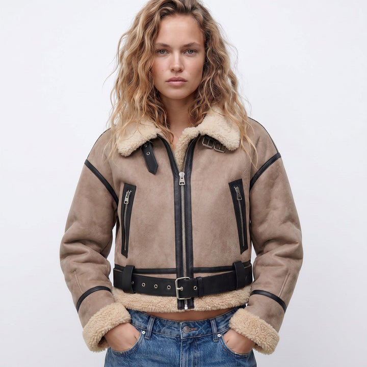 Mia | Women's Double-Sided Shearling Bomber Jacket