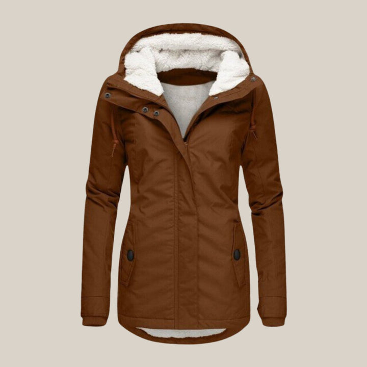 Emily | Women's Fleece-Lined Hooded Quilted Jacket Windproof Winter Coat