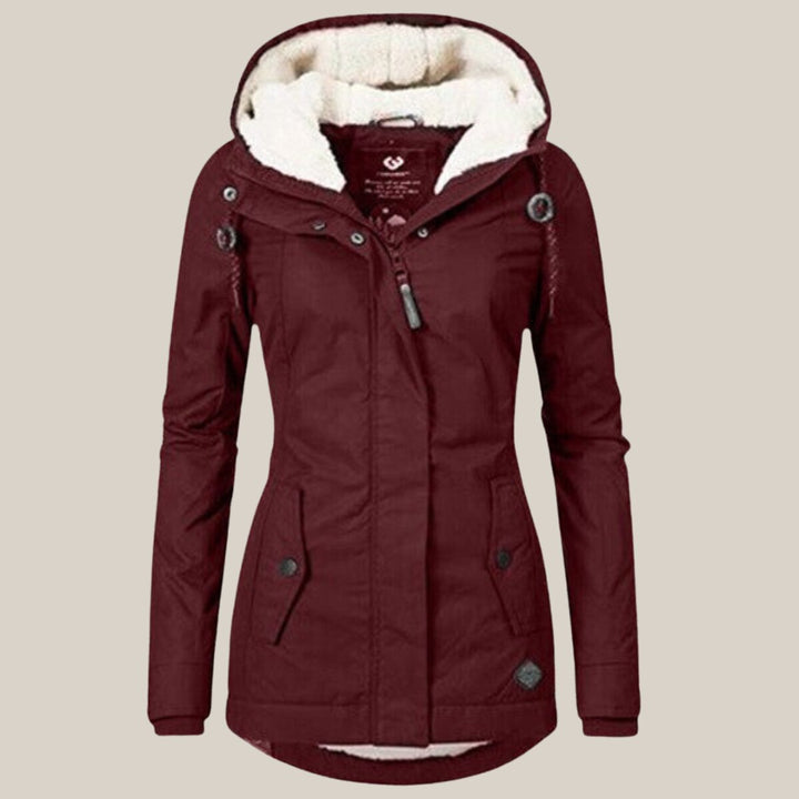 Emily | Women's Fleece-Lined Hooded Quilted Jacket Windproof Winter Coat