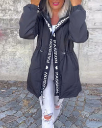 Sophie | Women's Hooded Drawstring Relaxed-Fit Midi Coat