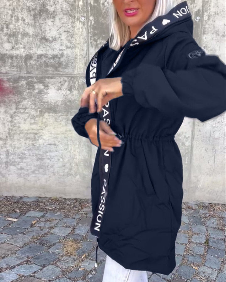 Sophie | Women's Hooded Drawstring Relaxed-Fit Midi Coat