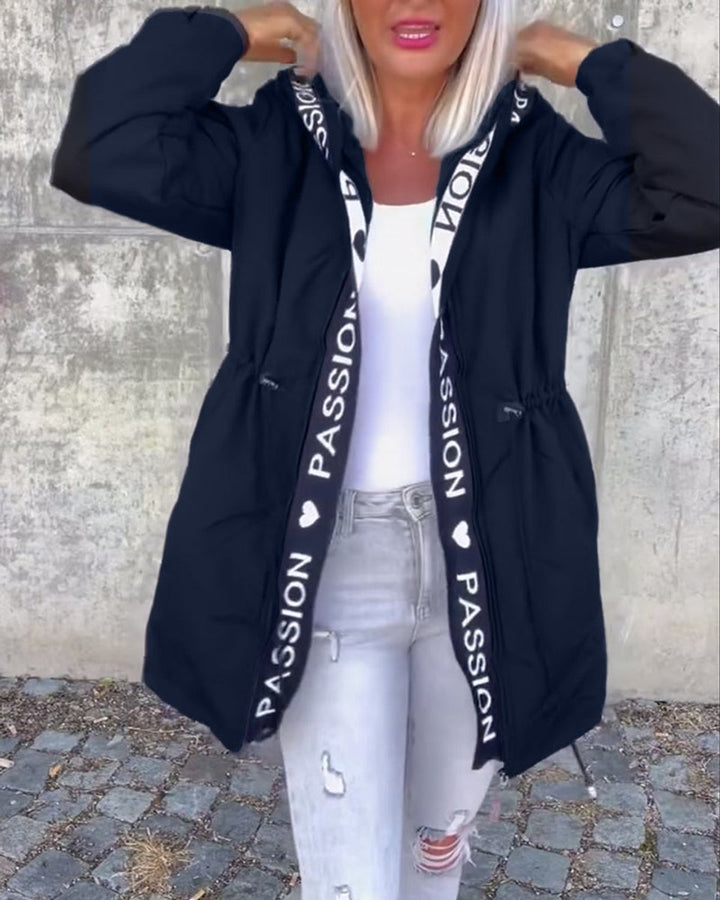 Sophie | Women's Hooded Drawstring Relaxed-Fit Midi Coat