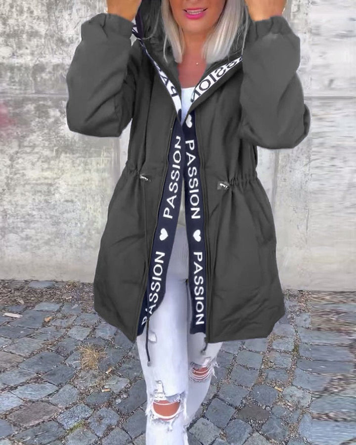 Sophie | Women's Hooded Drawstring Relaxed-Fit Midi Coat