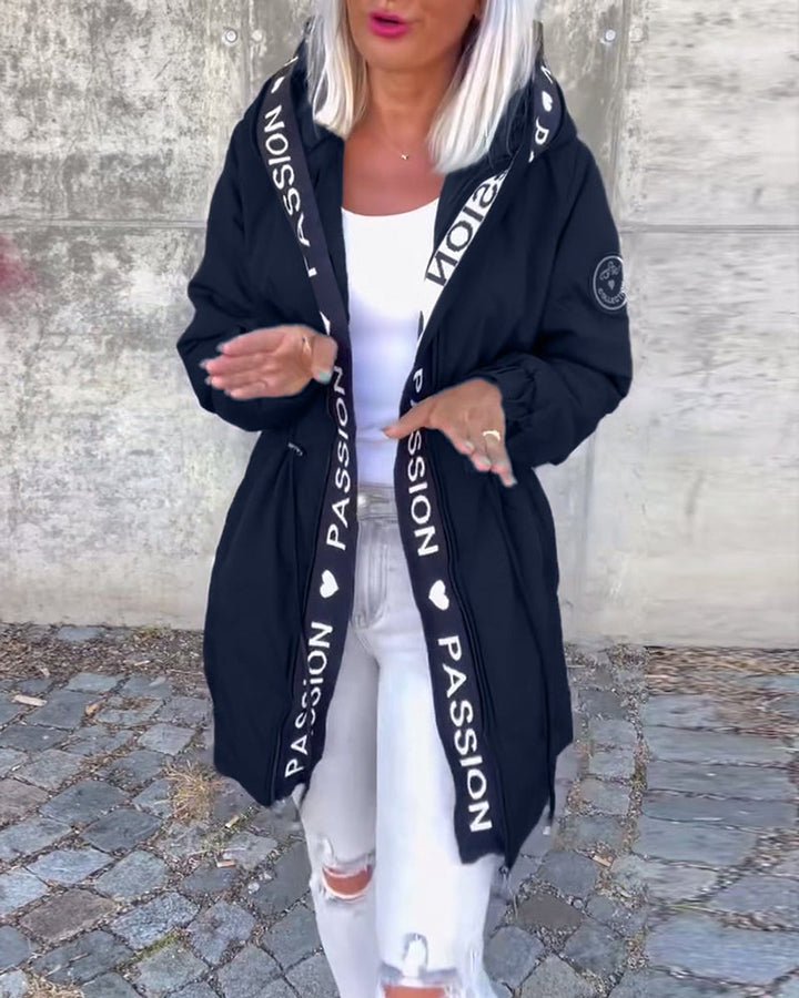 Sophie | Women's Hooded Drawstring Relaxed-Fit Midi Coat