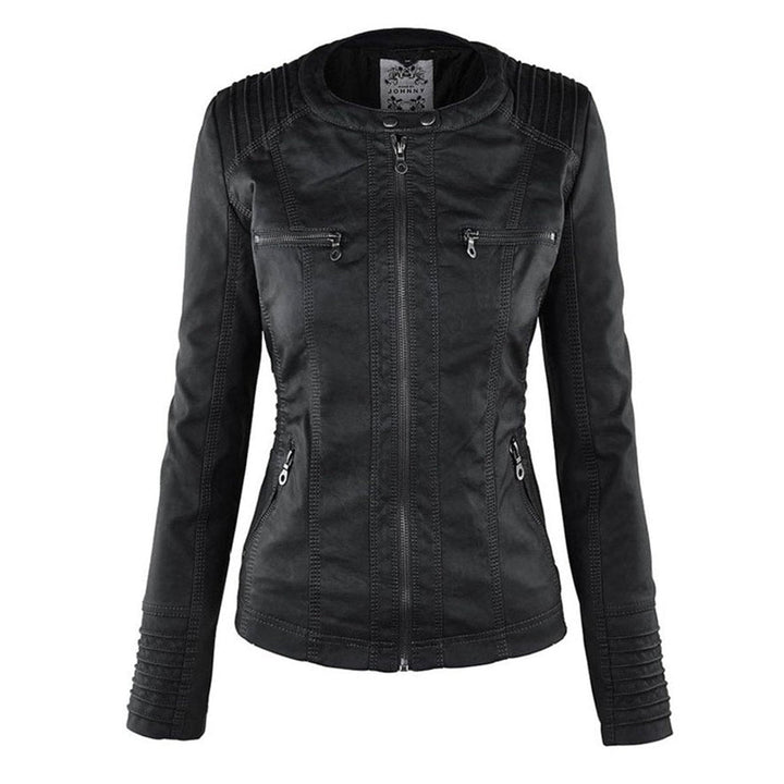 Lucinda | Hooded Moto Jacket with Removable Hood
