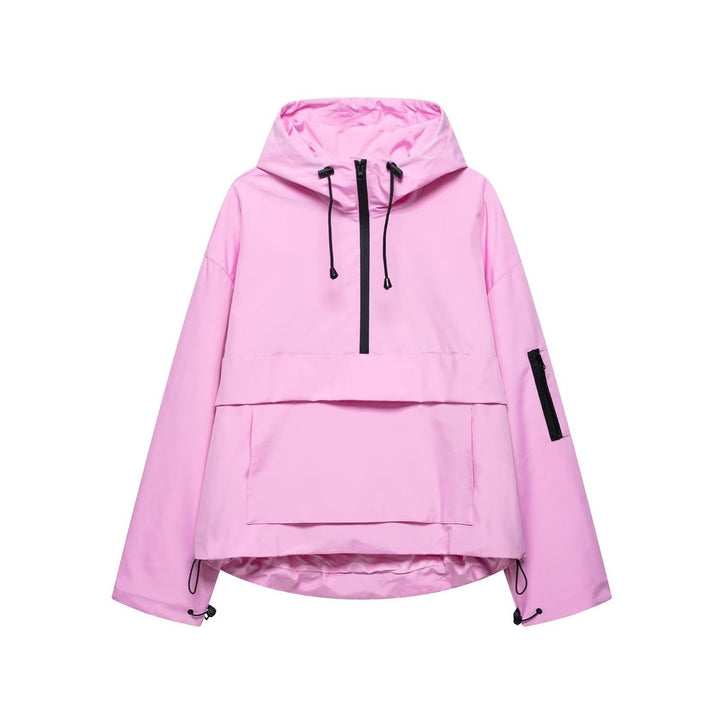Florence | Women's Hooded Pullover Anorak Quilted Jacket Windproof Half-Zip