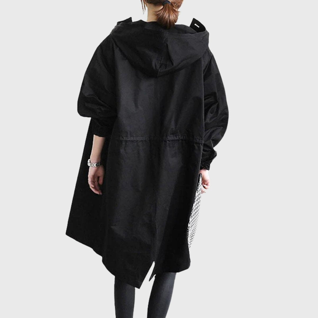 Ella | Women's Hooded Water-Repellent Oversized Long Trench Coat