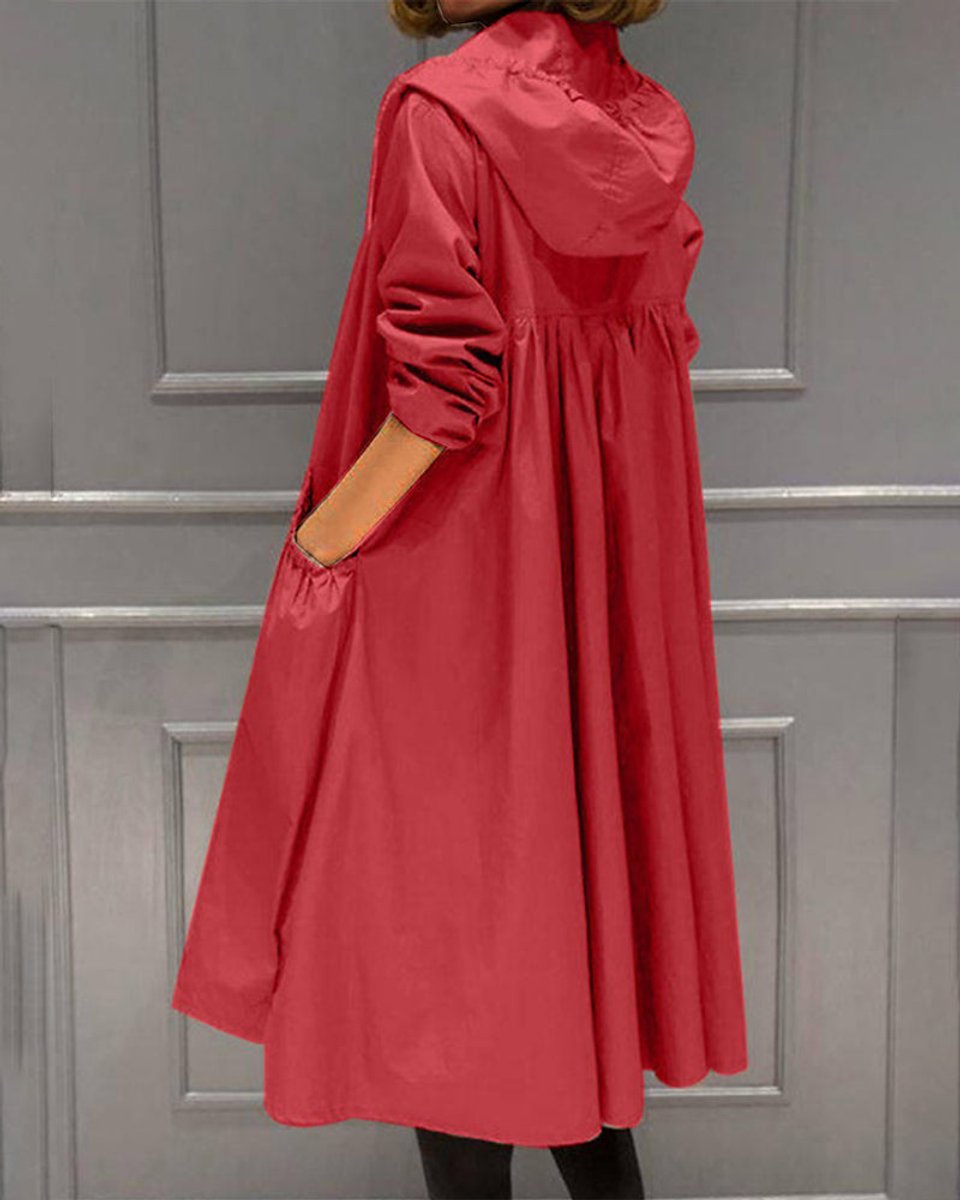 Scarlett | Women's Hooded Waterproof Longline Trench Coat