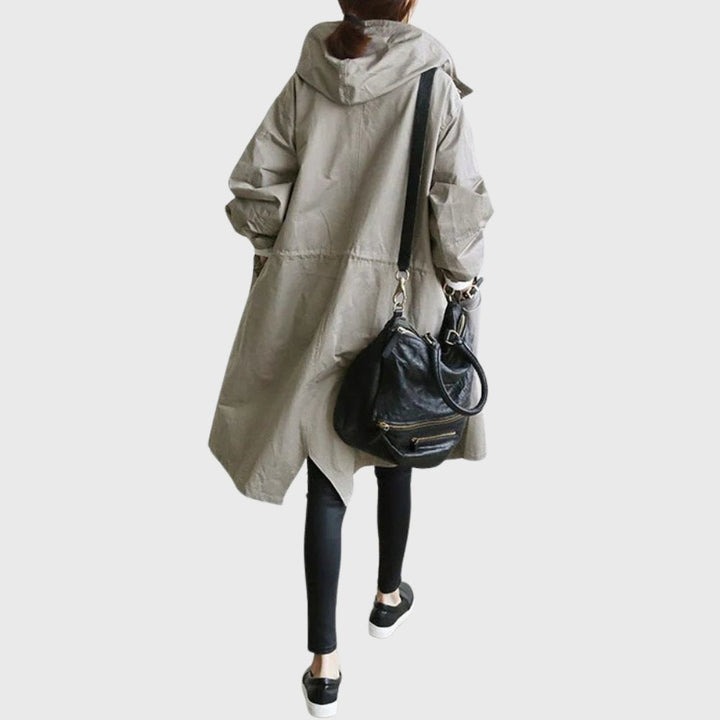 Ruth | Hooded Relaxed-Fit Long Trench Coat