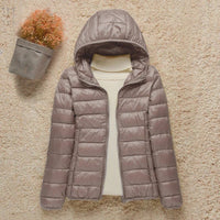 Sienna | Women's Lightweight Hooded Quilted Jacket Packable Down Puffer