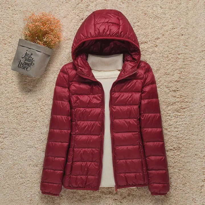 Sienna | Women's Lightweight Hooded Quilted Jacket Packable Down Puffer