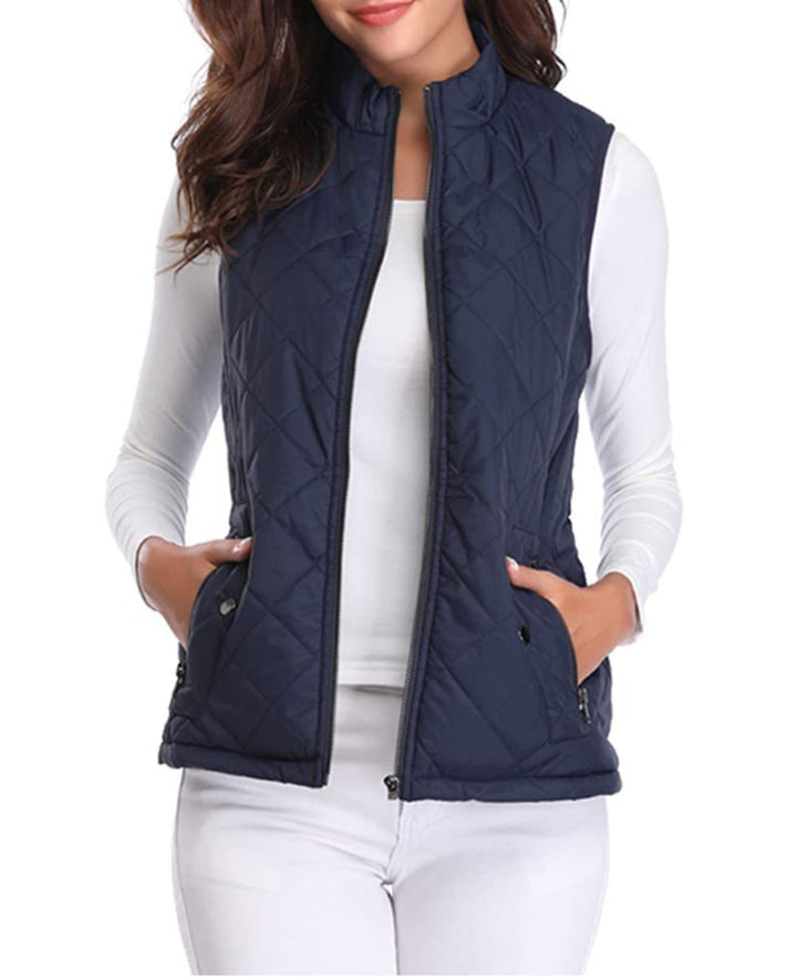 Amelia | Women's Lightweight Quilted Gilet Zip-Up Sleeveless Jacket