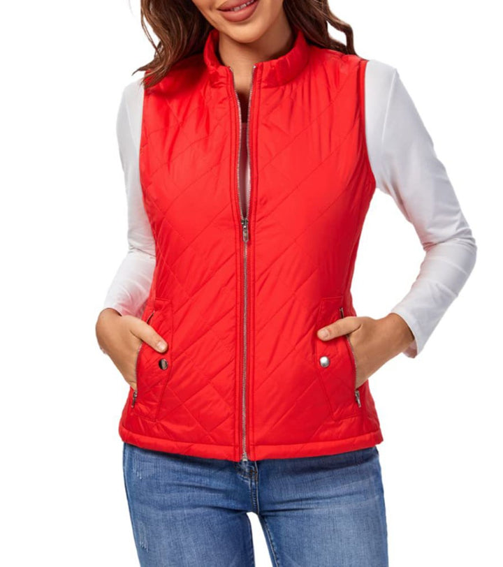 Amelia | Women's Lightweight Quilted Gilet Zip-Up Sleeveless Jacket