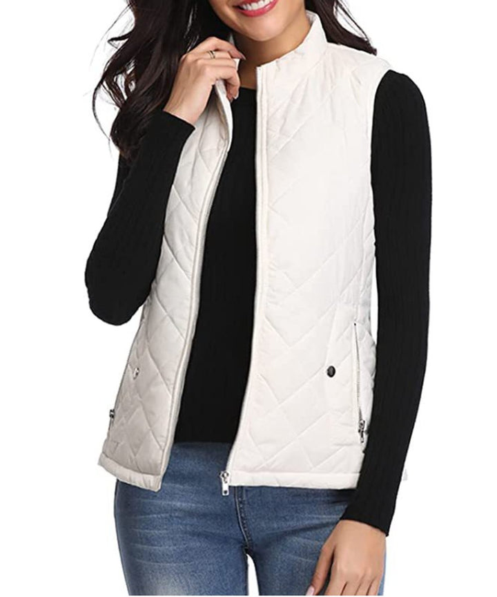 Amelia | Women's Lightweight Quilted Gilet Zip-Up Sleeveless Jacket