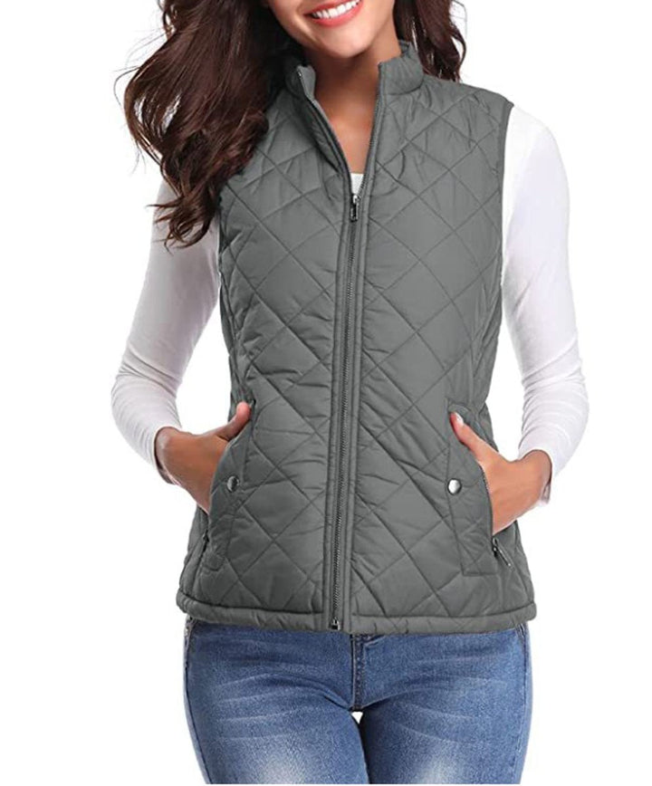 Amelia | Women's Lightweight Quilted Gilet Zip-Up Sleeveless Jacket