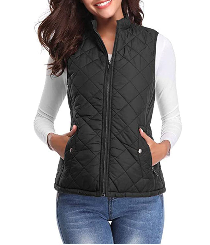Amelia | Women's Lightweight Quilted Gilet Zip-Up Sleeveless Jacket