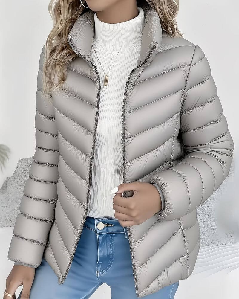 Sienna | Women's Lightweight Quilted Puffer Jacket Stand Collar