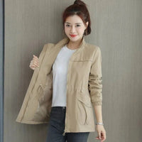 Sienna | Women's Lightweight Zip-Up Drawstring Transitional Bomber Jacket