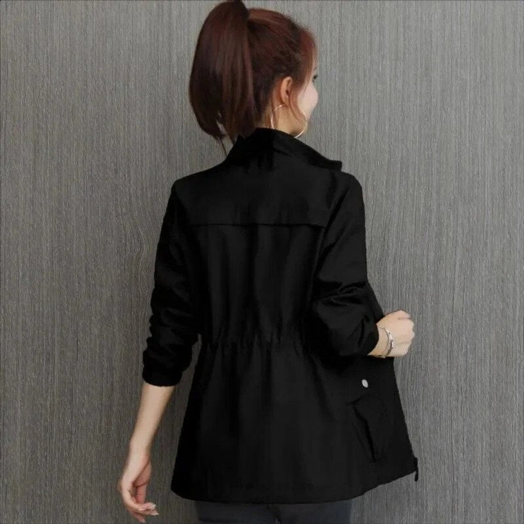 Sienna | Women's Lightweight Zip-Up Drawstring Transitional Bomber Jacket