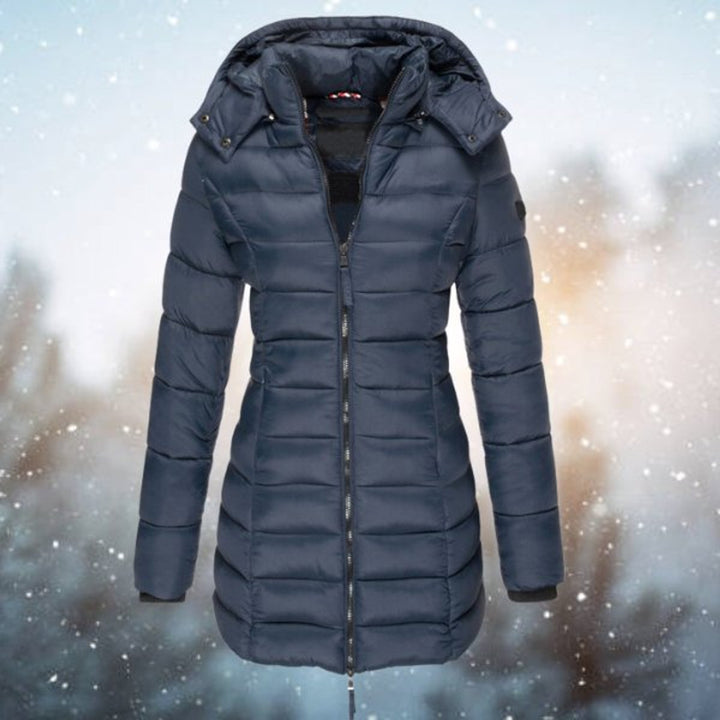Emily | Women's Long Hooded Quilted Jacket Padded Puffer Coat