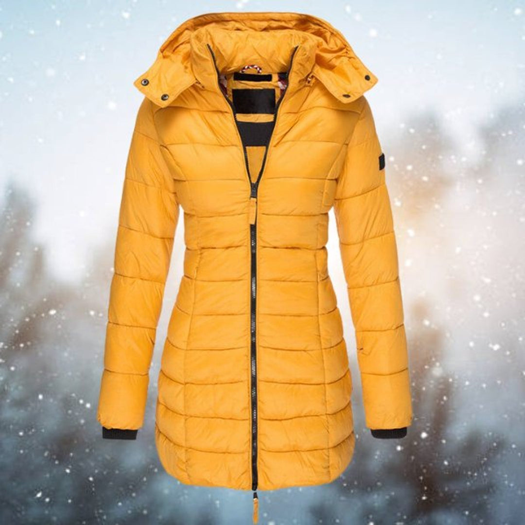 Emily | Women's Long Hooded Quilted Jacket Padded Puffer Coat