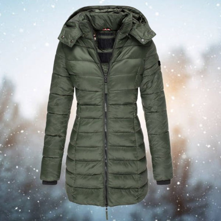 Emily | Women's Long Hooded Quilted Jacket Padded Puffer Coat