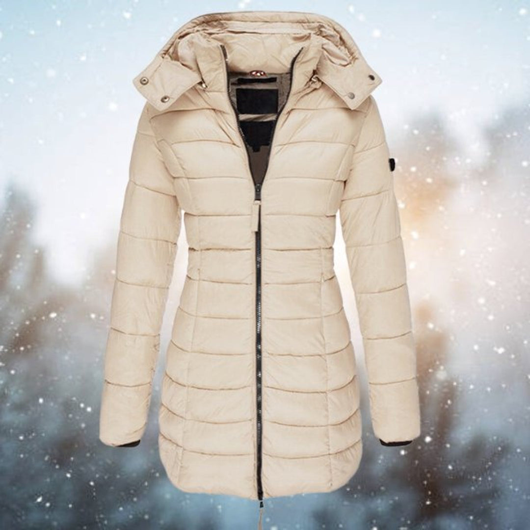 Emily | Women's Long Hooded Quilted Jacket Padded Puffer Coat