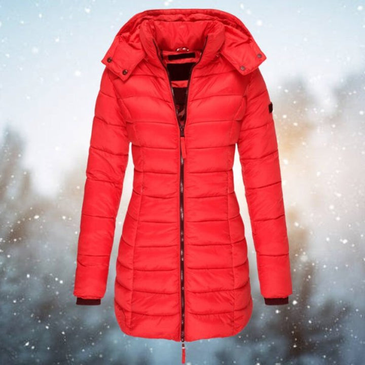 Emily | Women's Long Hooded Quilted Jacket Padded Puffer Coat