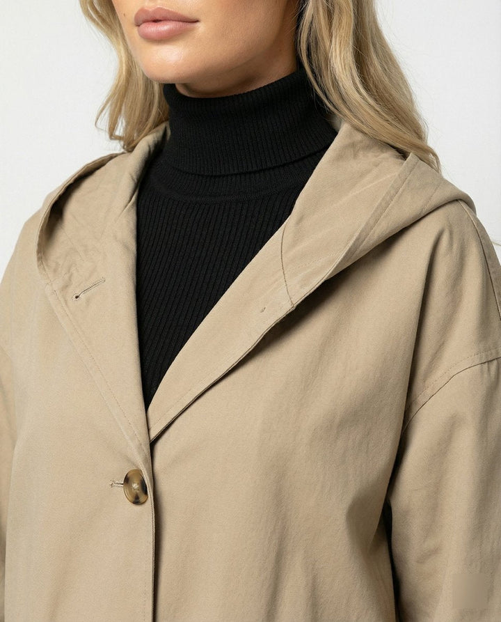 Rosie | Women's Long Waterproof Windproof Hooded Trench Coat