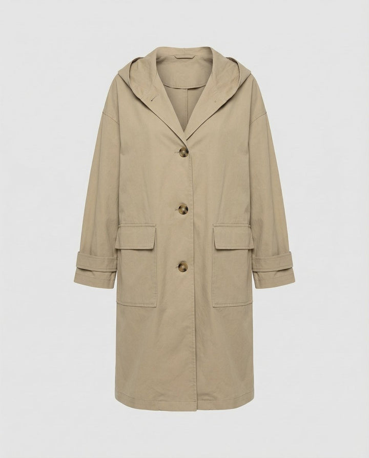 Rosie | Women's Long Waterproof Windproof Hooded Trench Coat