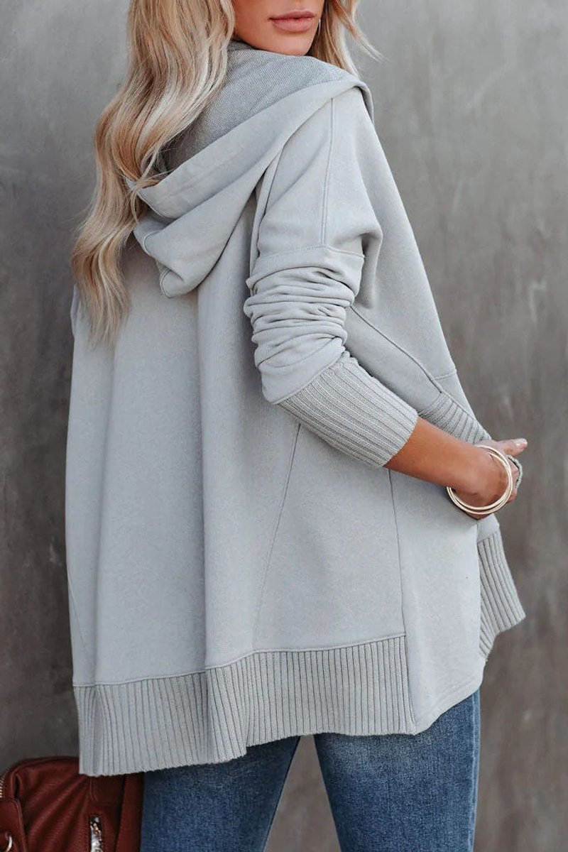 Rosie | Women's Longline Hooded Drawstring Tunic Sweatshirt