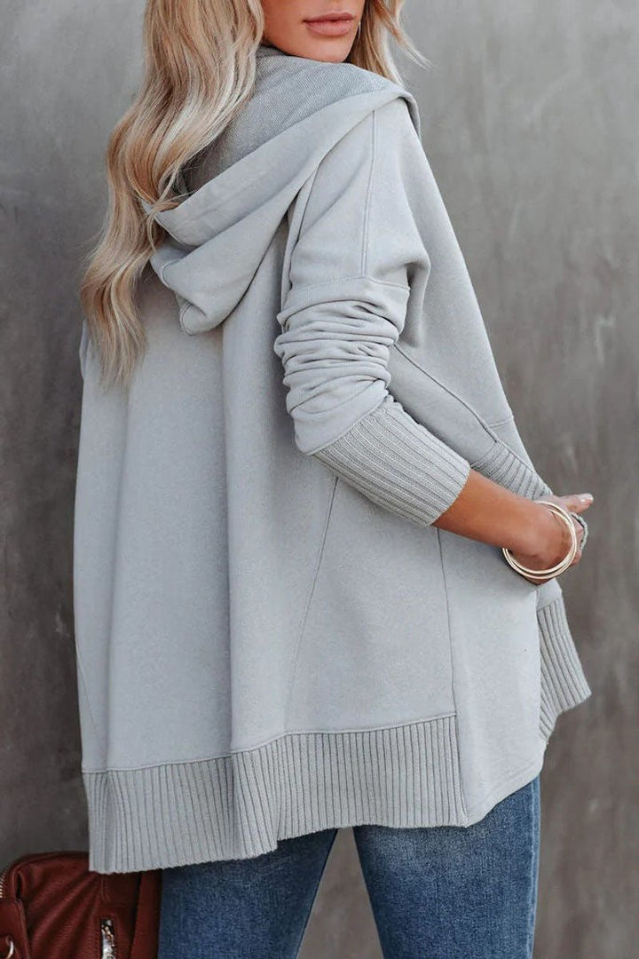 Rosie | Women's Longline Hooded Drawstring Tunic Sweatshirt